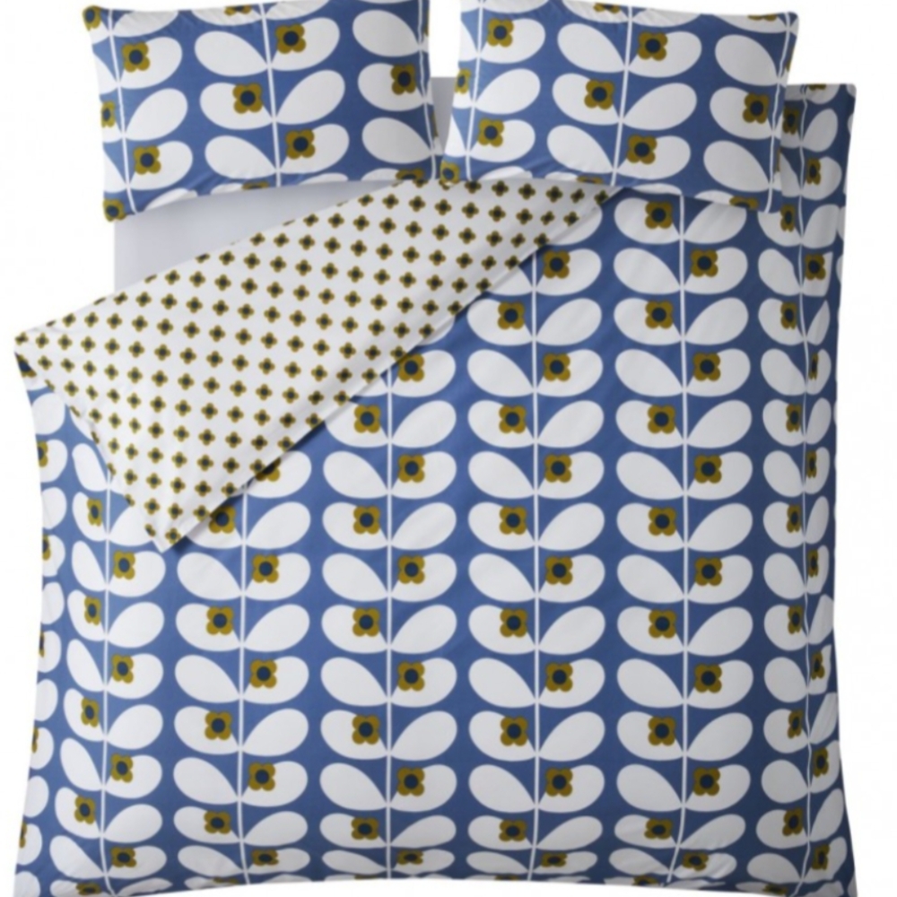 Orla Kiely Wild Rose Denim Duvet Set Queen